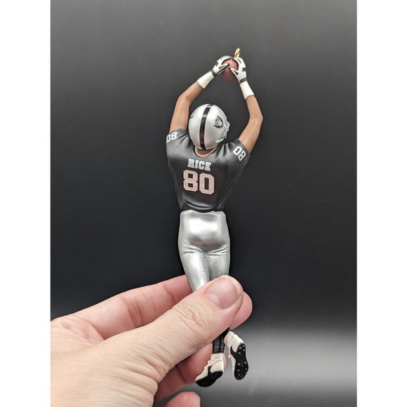 Vintage NFL Jerry Rice Oakland Raiders Hallmark Keepsake Christmas Ornament - Picture 8 of 13